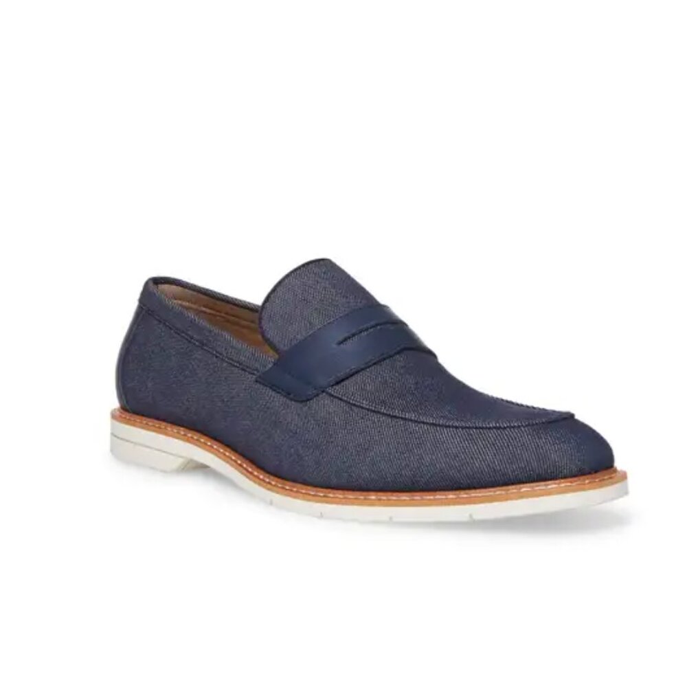 Steve Madden Normin Canvas Penny Loafer Men's Navy Size 8